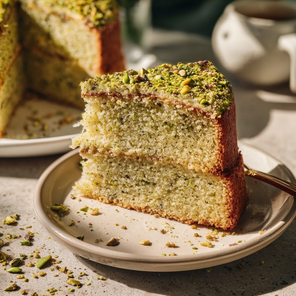 Pistachio Cake with Rose Water