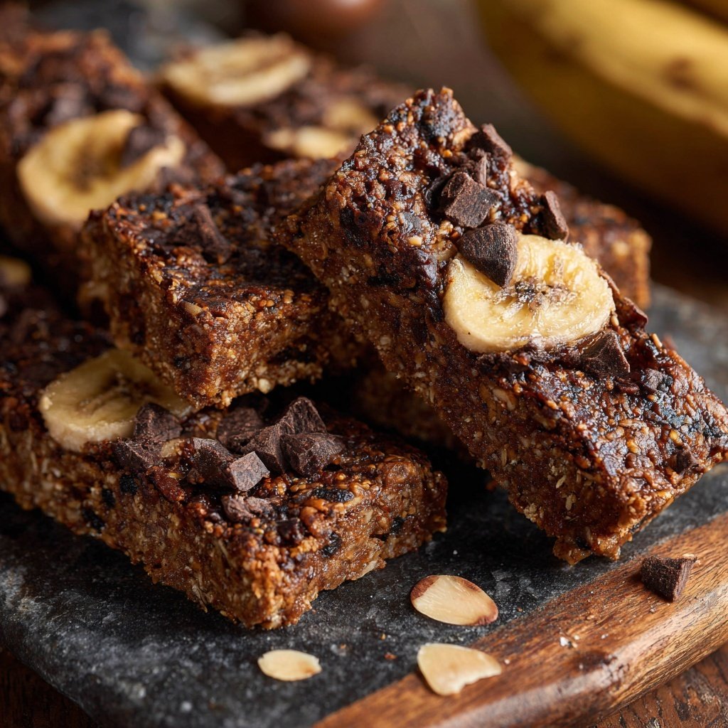 Chocolate Banana Almond Snack Bars