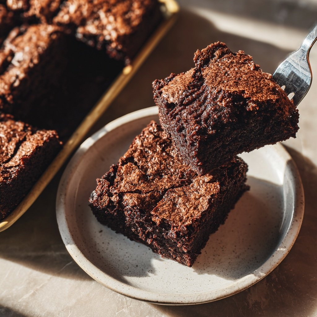 Cottage Cheese Brownies with Hazelnut Butter