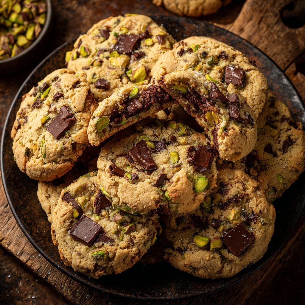Chocolate Pistachio Cookies
