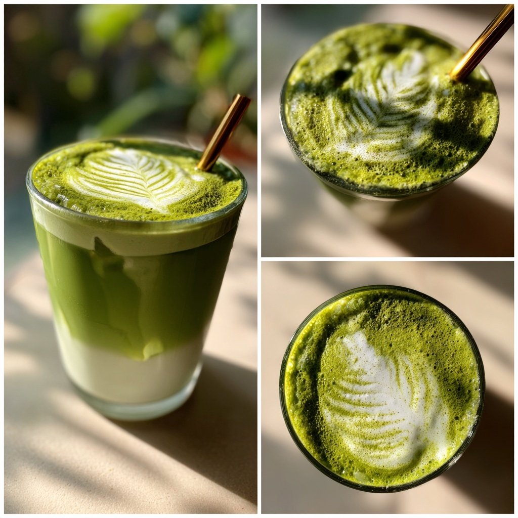 Strawberry Matcha Latte Iced