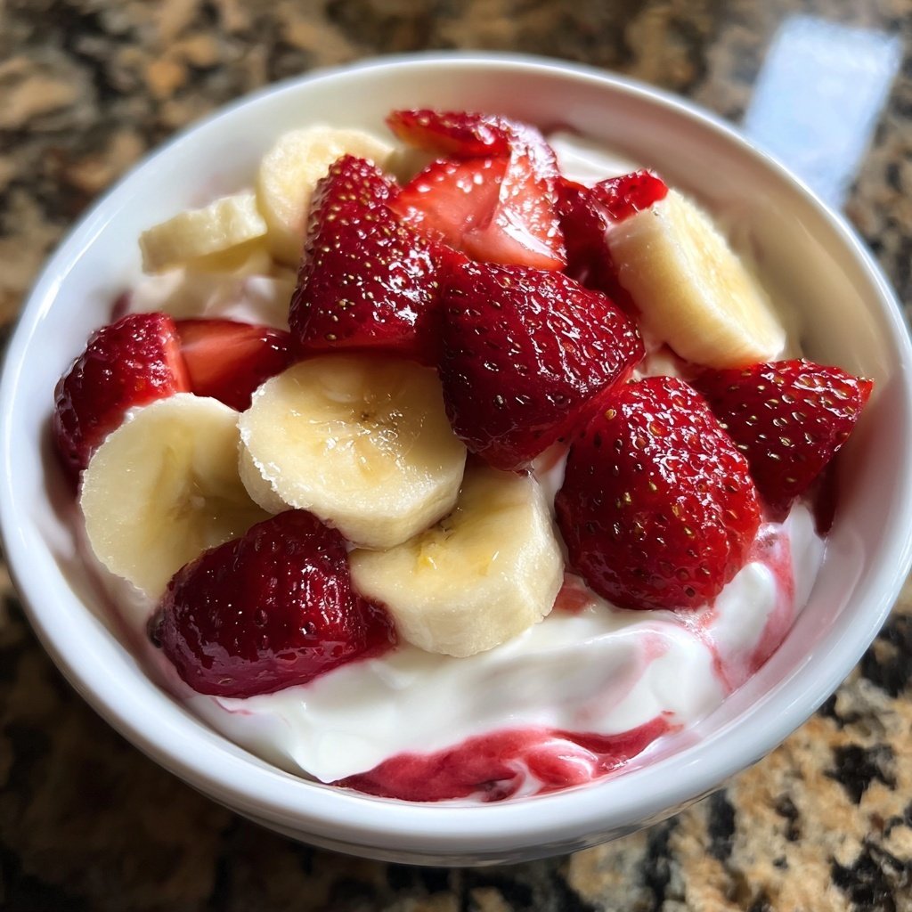 Strawberry Banana Yogurt Breakfast Bowl