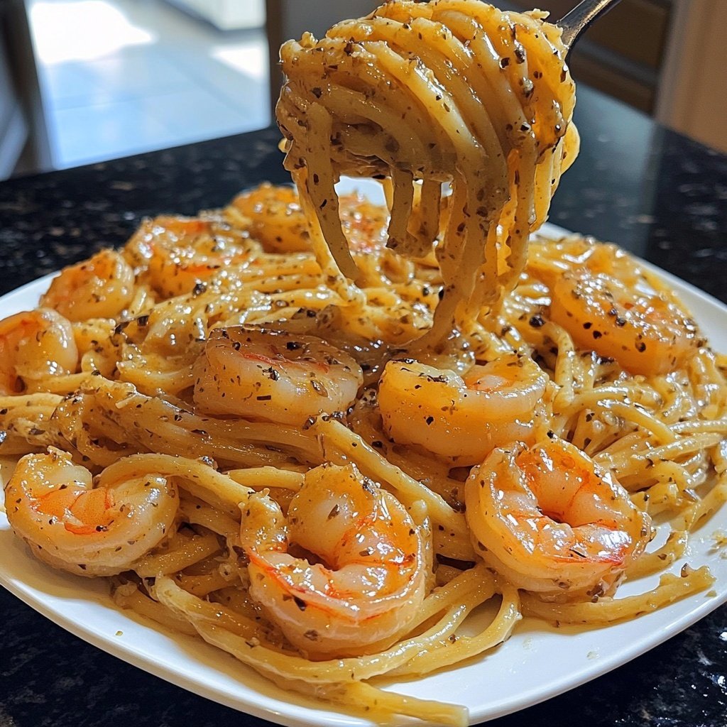 15-Minute Garlic Shrimp Pasta
