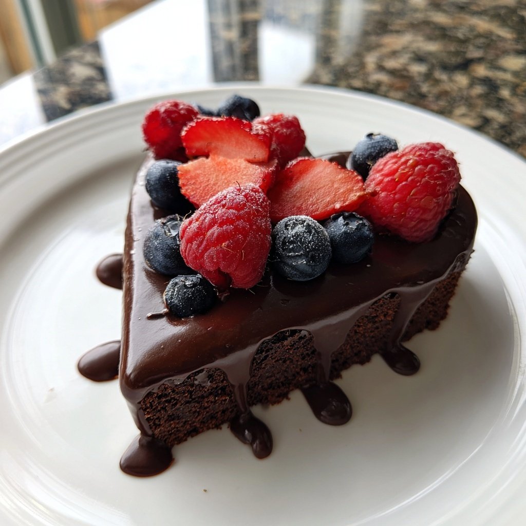 Heart-Shaped Chocolate Cake