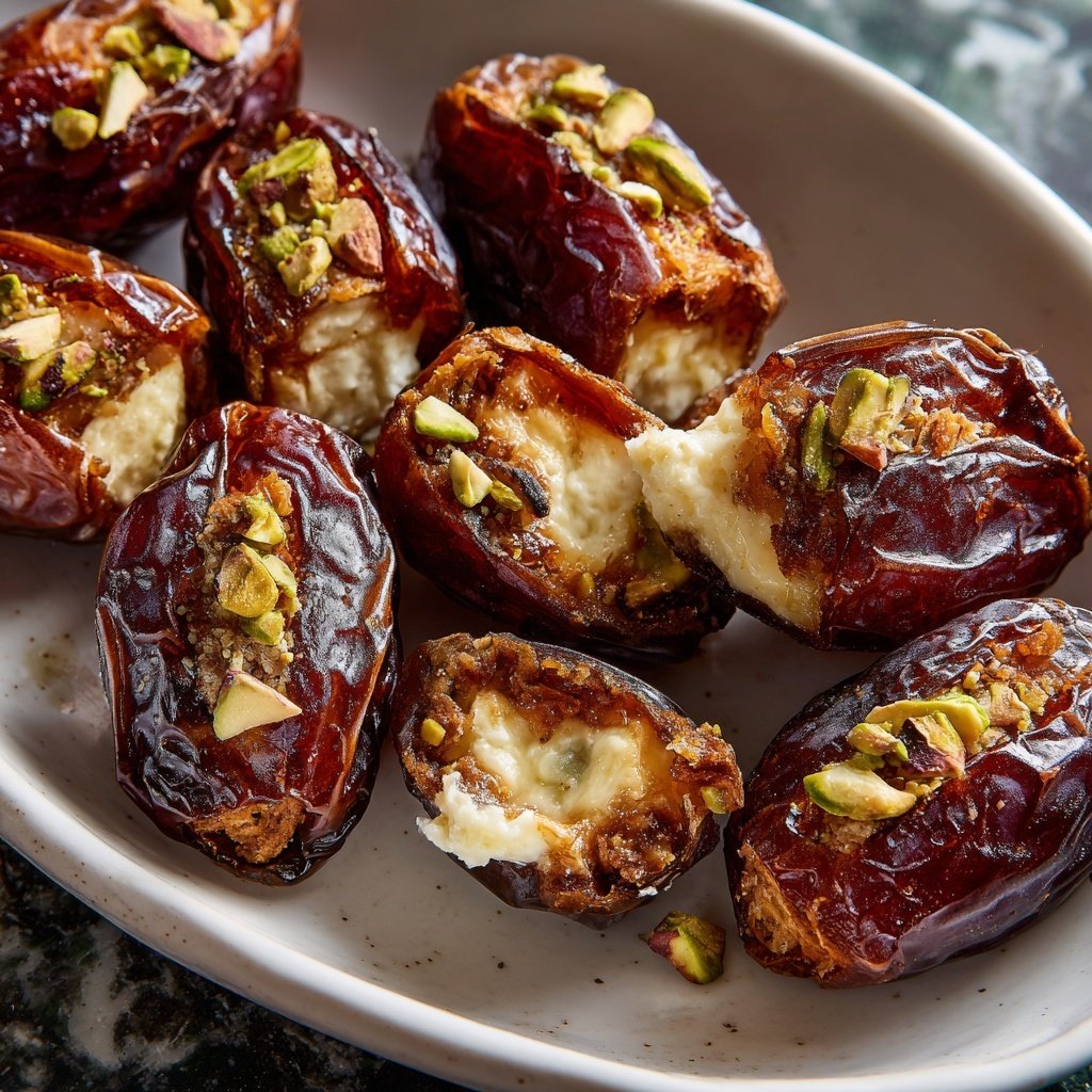 Valentines Snacks Cheese Stuffed Dates