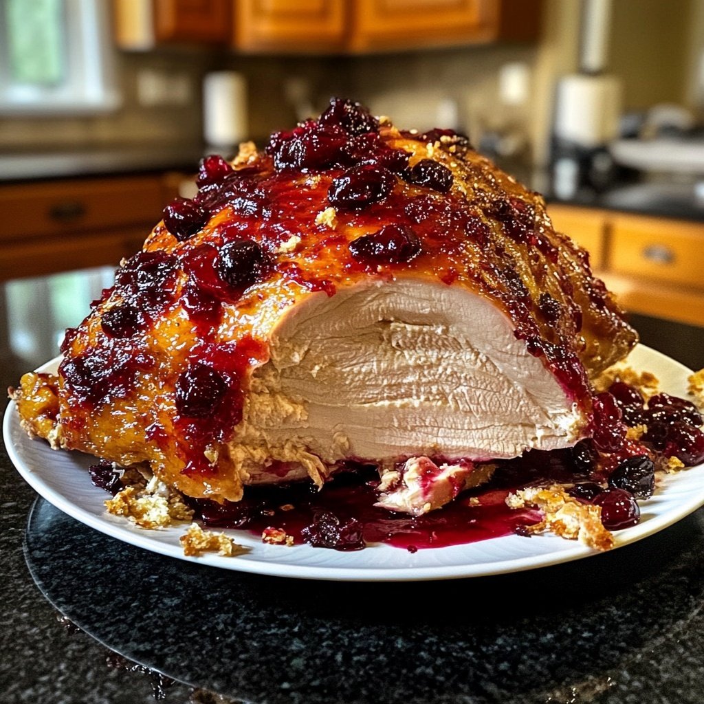 Roasted Turkey with Cranberry Glaze