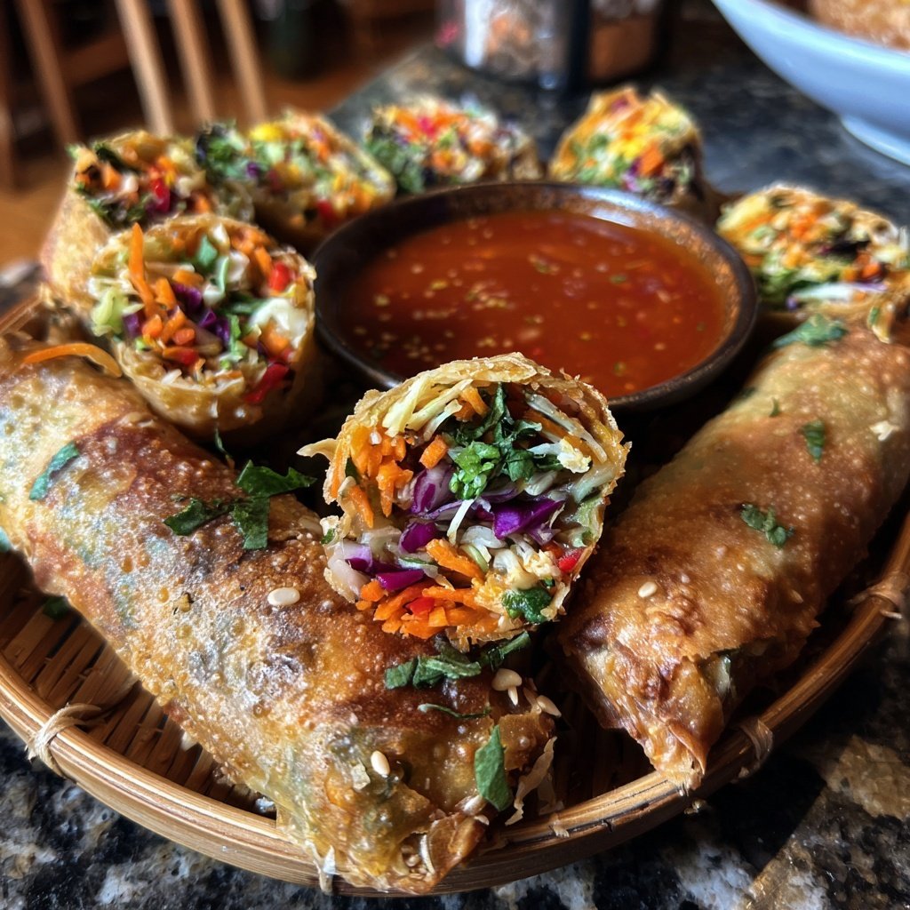 Super Bowl Veggie Spring Rolls