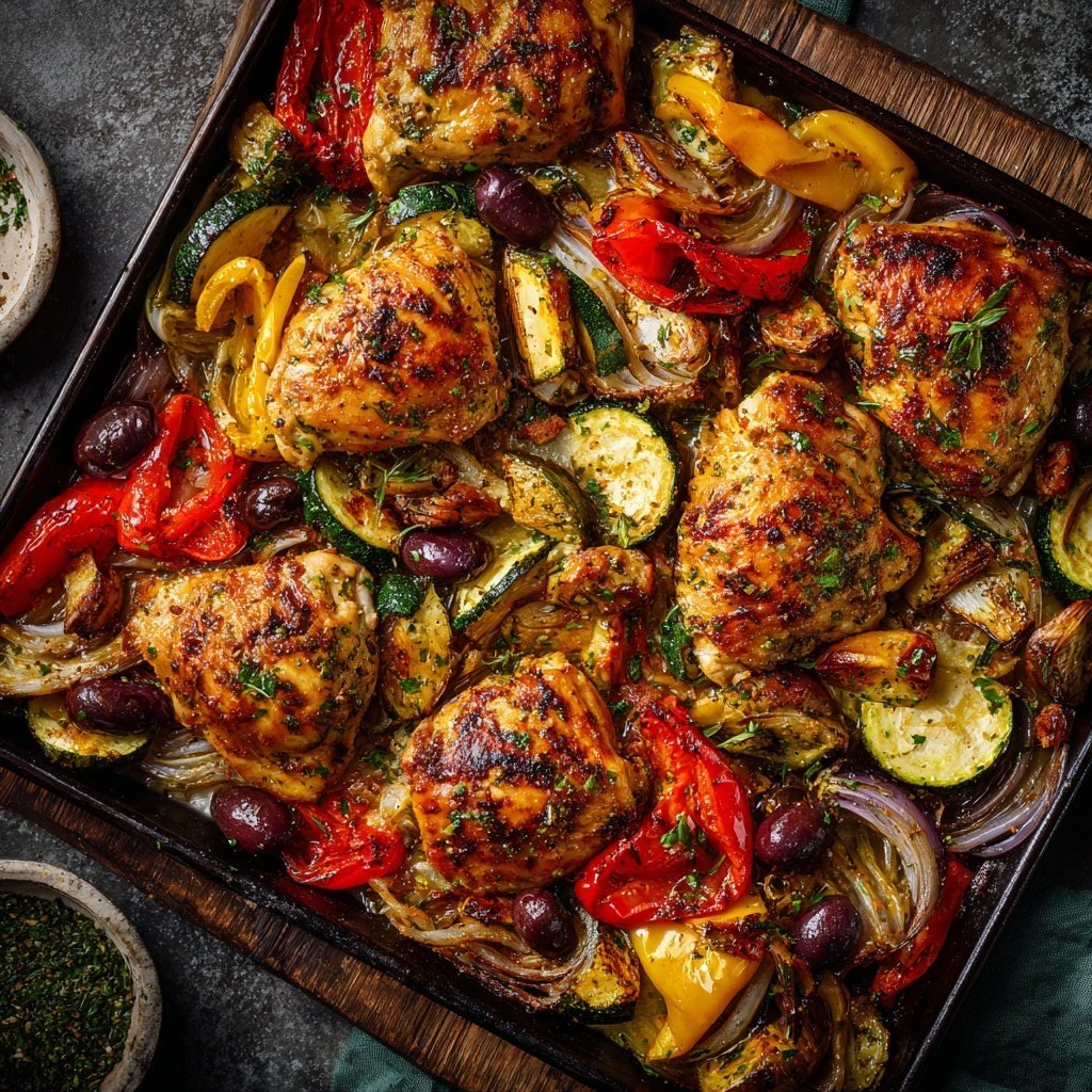 Mediterranean Chicken Sheet Pan