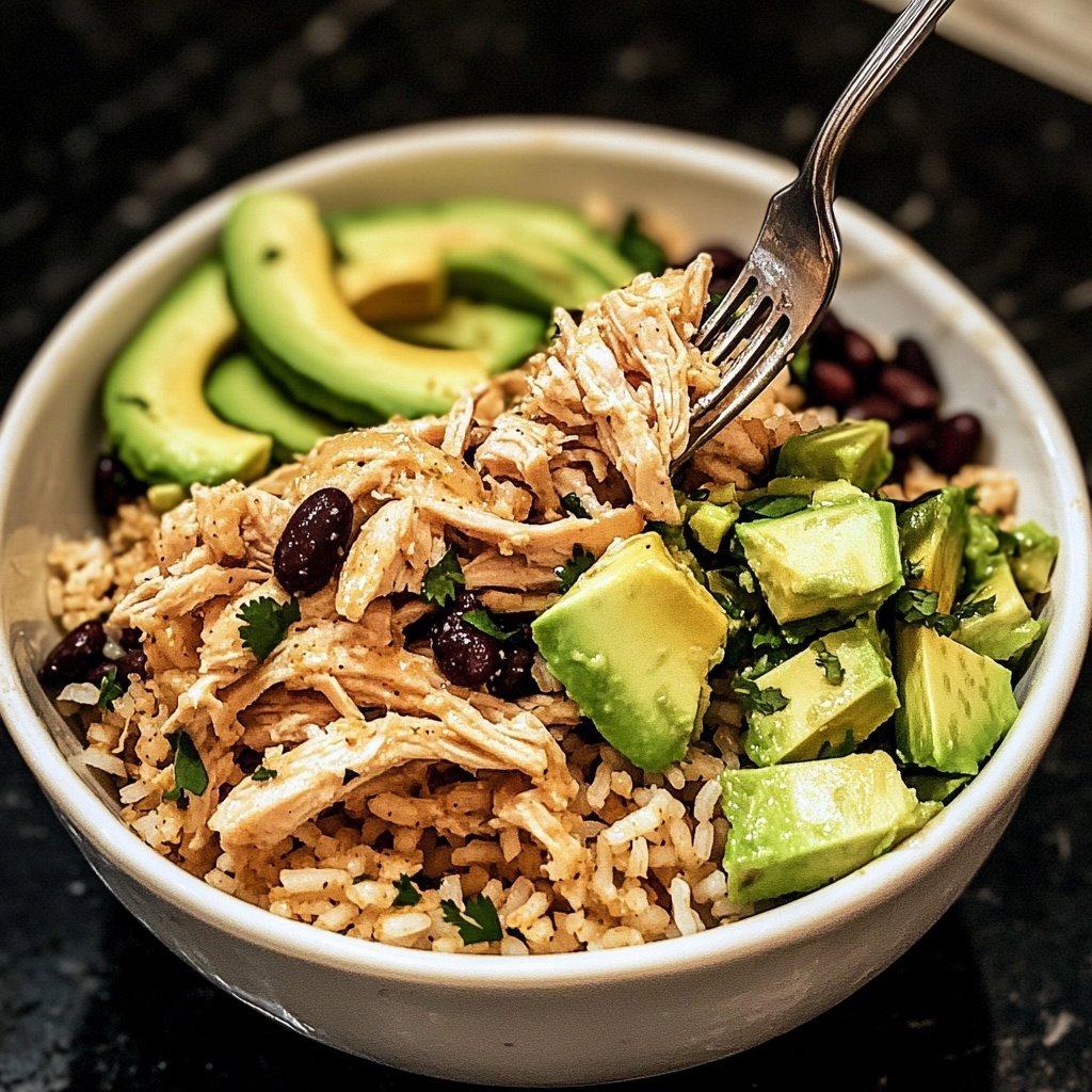 Light Chicken Burrito Bowl Lunch