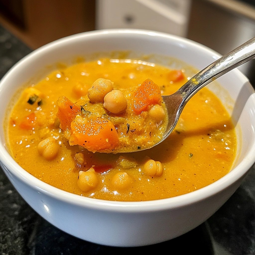 Jamaican Pumpkin Chickpea Soup