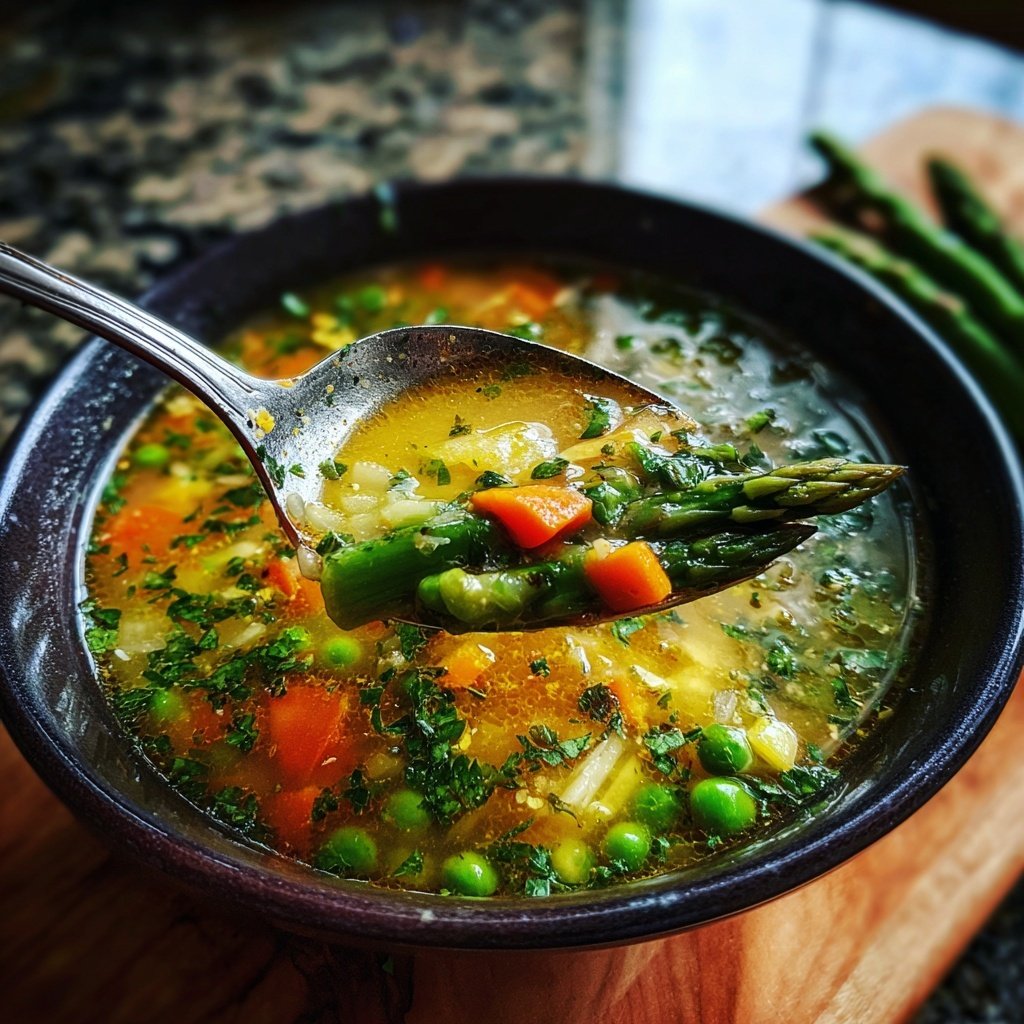 Spring Vegetable Soup With Lemon